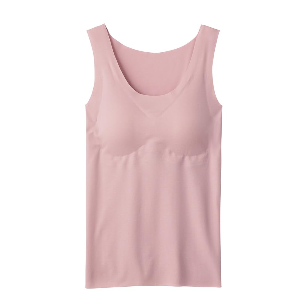 Gunze Kirei Labo Bra Top Cupped Tank Warm Innerwear for Dry and Sensitive KL9858N (Seamless), Moisture-Wicking, Heat-Generating, Brushed, Warm, Top,