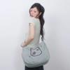 Cat Symbol Applique Washed Crossbody Bag LIGHT BLUE