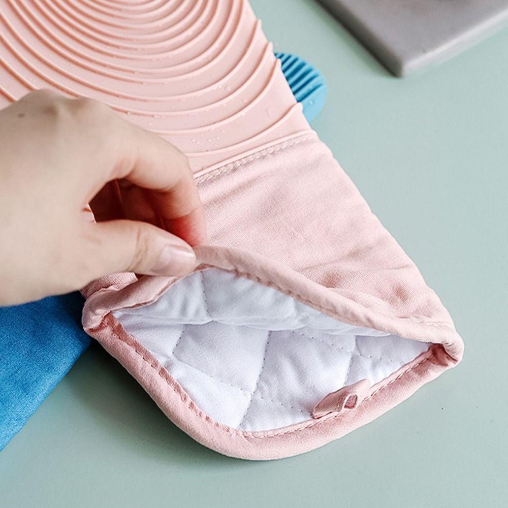 Heat Resistant Oven Gloves Flexible Baking Gloves Essentials Silicone Oven Mitt for Home