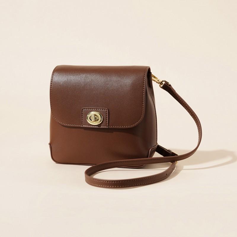 Genuine Leather Women's Bag New Retro Fashion Simple All-matching Casual Small Square One-shoulder Cross-body