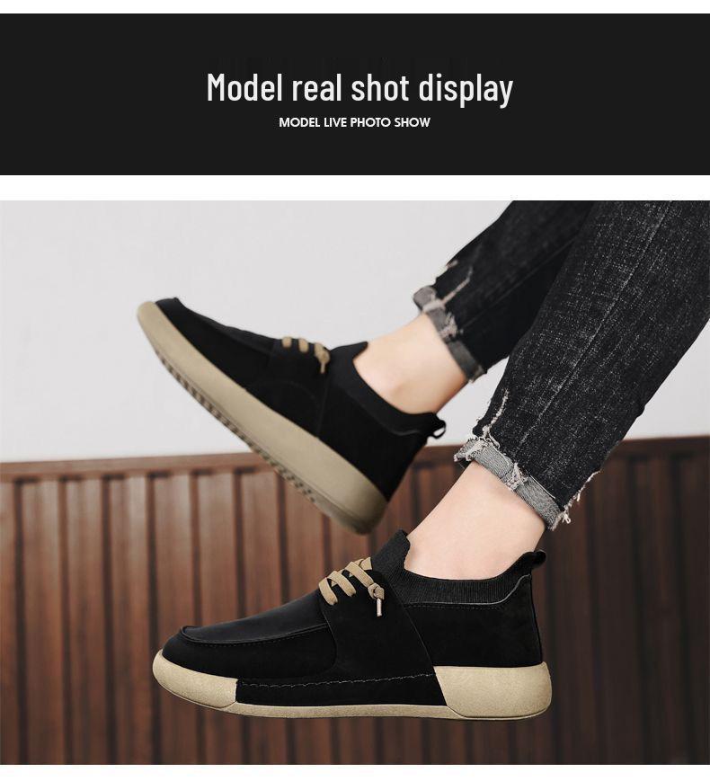 Men's 2025 Spring Lightweight Breathable Leather Shoes – Non-slip, Odor-resistant Casual Flats