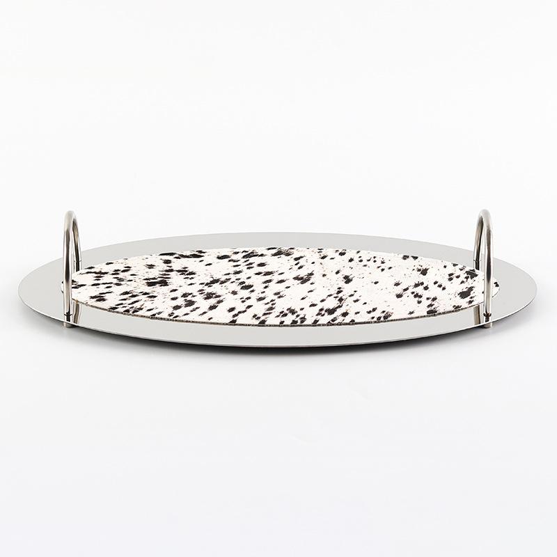 Stainless Steel Tray Ornament Living Room Desktop Trays Simple Entrance Hall Key Storage Plate Modern Home Decoration Ornament
