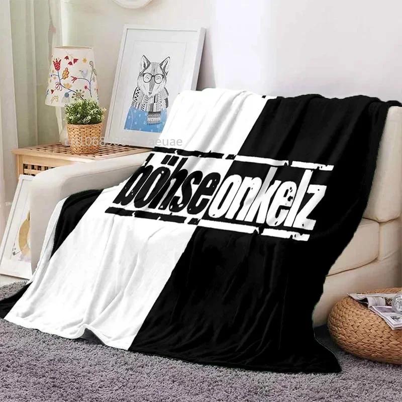 Germany Bhse Onkelz Flannel Throw Blanket Lightweight  Warm Perfect for Sofa Bed Office Car or Knee Pads