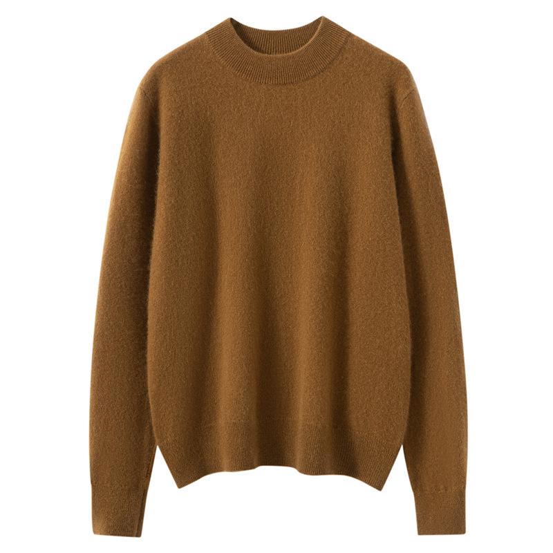 2025 Autumn/Winter Cashmere Knit Women's Half-High Neck Sweater