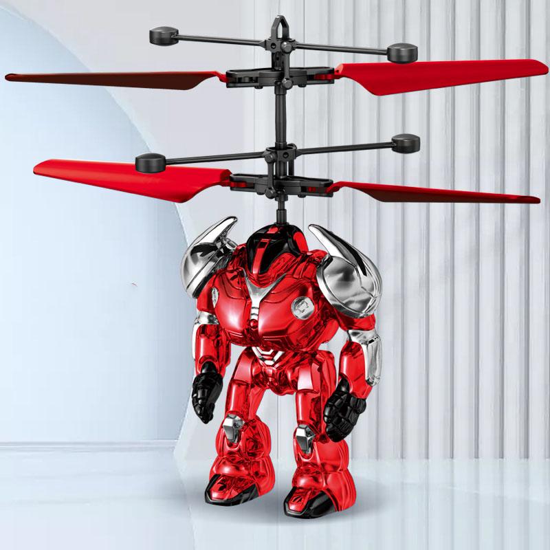 Intelligent Sensing Aircraft Mech Warrior Flying Robot Luminescent Suspension Gesture Sensing Flying Ball