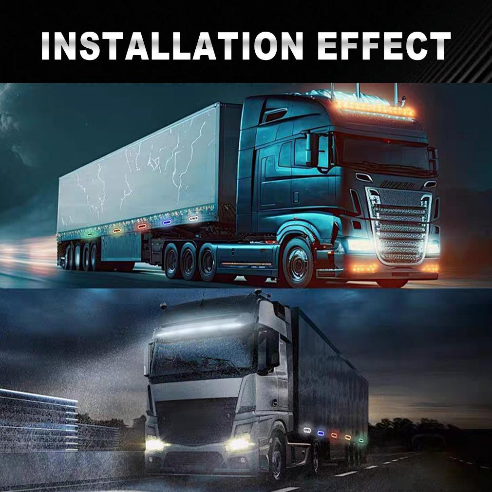 1 ks LED boční obrysové světlo s vysokou viditelností 12V/24V pro nákladní automobily, přívěsy, motocykly, bezpečnost jízdy s ABS pouzdrem a jasným designem ďábelského oka