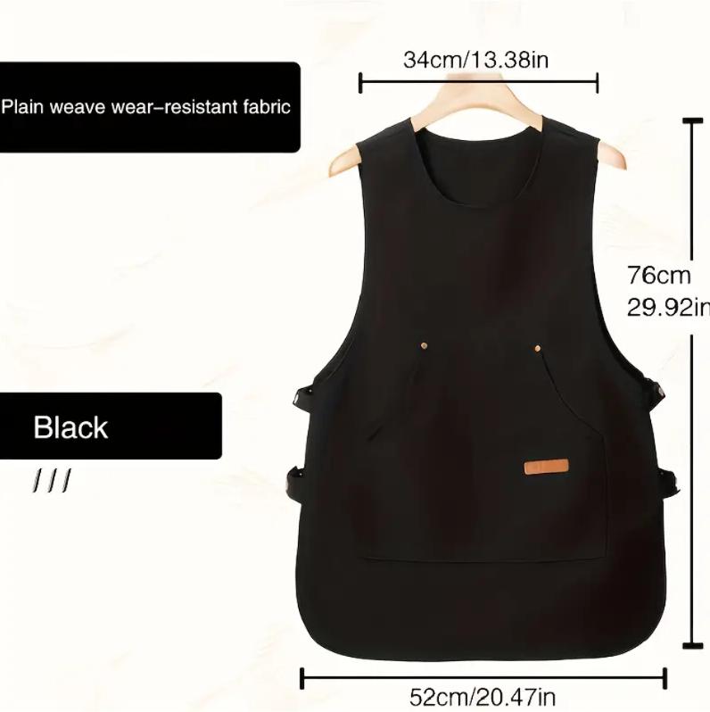 Multifunktionale Arbeitslatzschürze - strapazierfähige Polyestermischung, perfekt für Gartenarbeit und den täglichen Gebrauch, Alltagsschürze | Latzschürze mit verstellbarem Riemen | strapazierfähige Schürze