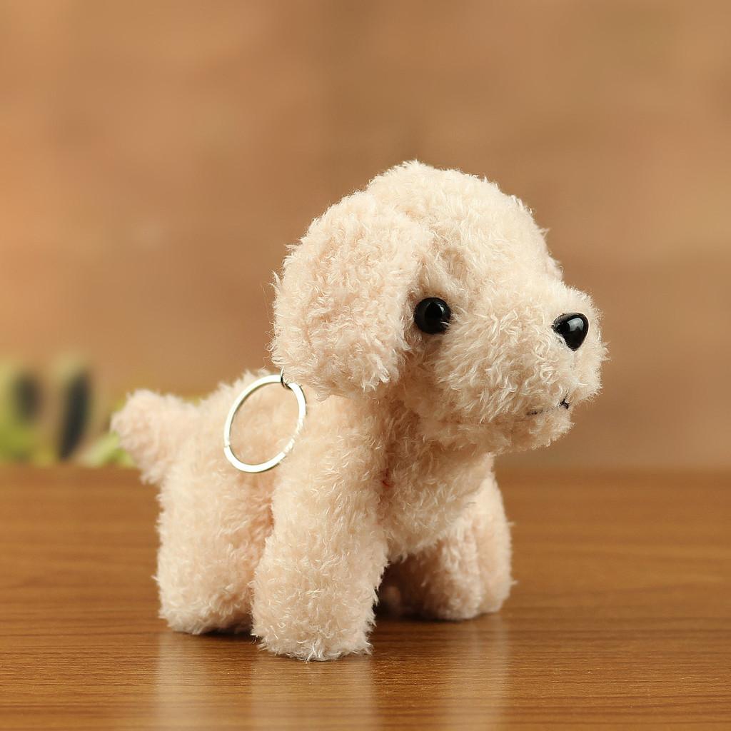 Teddy Dog Plush Toy Keychain With Pp Cotton Filling For Children And Gifting