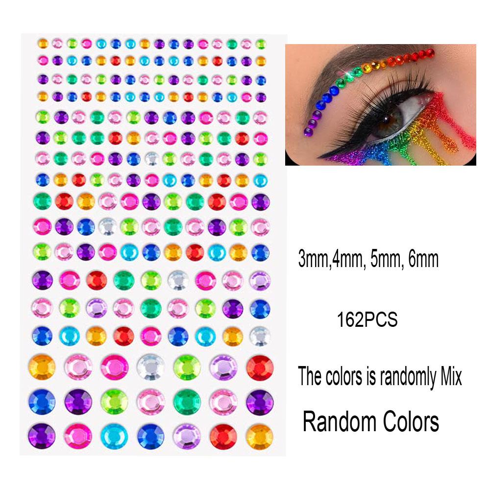 3D Strass Gezichtstattoo Stickers Voor Festival Glitter Make-up Sieraden Sticker Op Gezicht Kristallen Edelstenen Juwelen Diamanten Decoratie