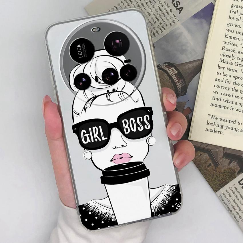 For Xiaomi Mi 10 12 11 15 Ultra 15T Shockproof Clear Phone Covers Cute Boy Girls Patterns Soft Silicone Premium Protection Case For Xiaomi Bumper Bags