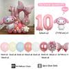 48pcs Cartoon Cute My Melody Bow Theme Foil Balloon 32 Inch Pink Number Set Children's 1-9th Birthday Party Decorative Toys