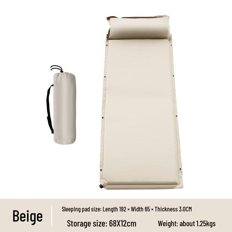 Self-Inflating Camping Sleeping Pad: Moisture-Proof, Thick, Portable, Dual-Use Mat