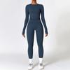 JYL Brushed Slim Yoga Set Long Sleeve Outdoor Running Fitness Outfit