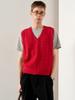 Generalidea Man Essential V-Neck Cable Vest [Red] / Sbe1M06008