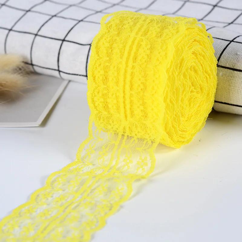 10Meters/Roll 43mm Lace Ribbon Handmade Material DIY Apparel Sewing Fabric Blue Purple Green Pink Red Black White Lace Trimming