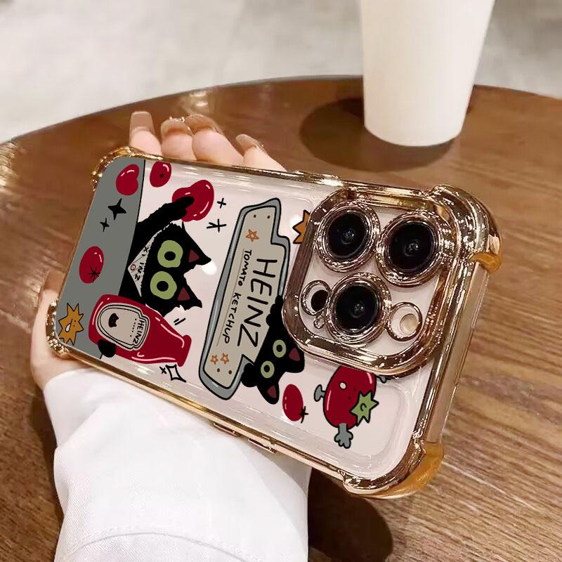 Phone Case For Realme 16 15 14 13 12 11 Pro Plus Note 80 C83 GT7 C75 C55 C53 Soft Classic Shockproof Tomato Cat Cover