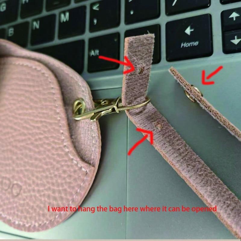 Portable Sunglasses Pouch Leather Neck-Hanging Eyeglass Case Anti-Pressure Protective Sleeve Fashionable Storage Bag for Eyewear