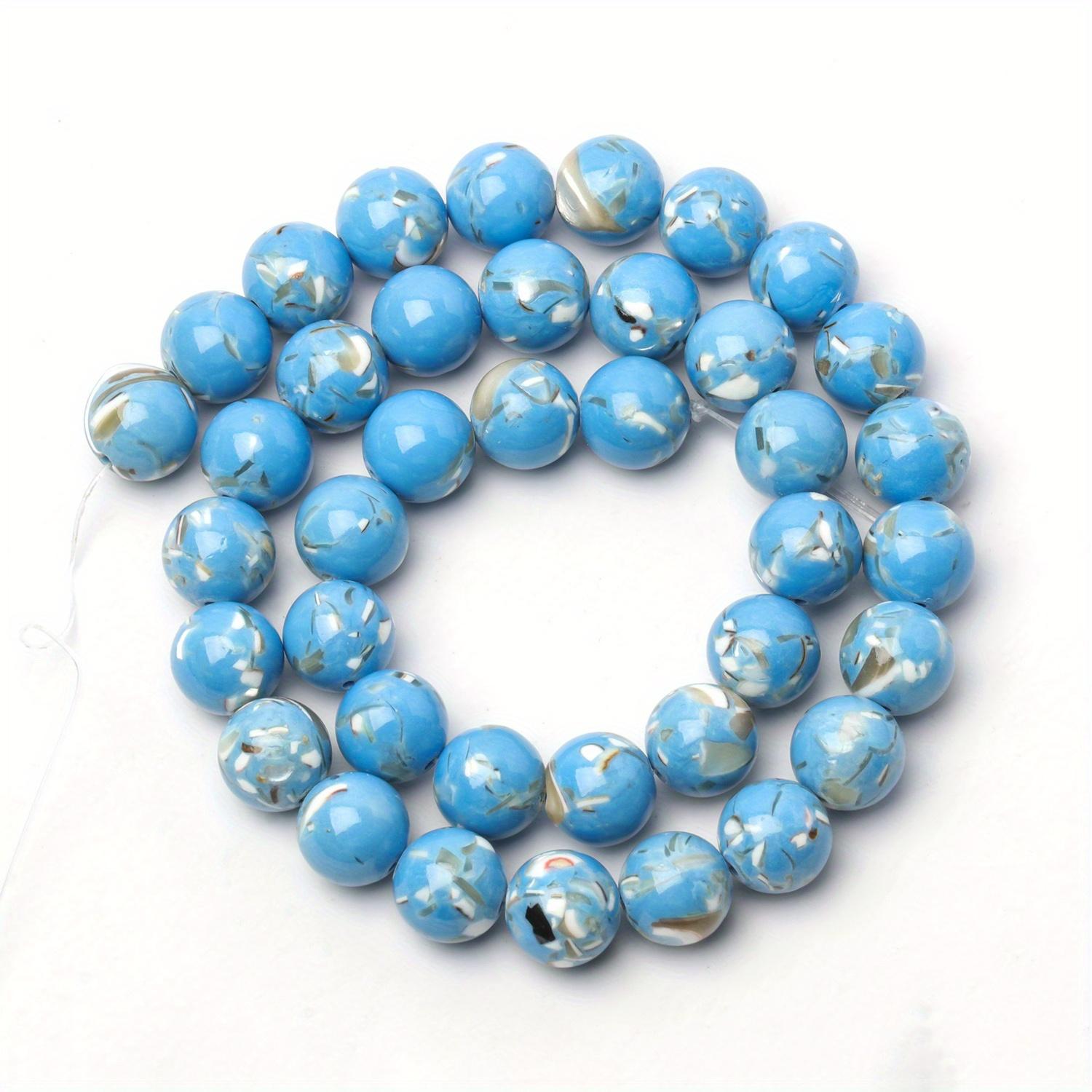 

1 нить/пакет, разноцветные бирюзовые круглые свободные бусины для изготовления ювелирных изделий, браслет, ожерелье, 15 дюймов(Размер:4мм 6мм 8мм 10мм 12мм) 8mm(0.315in) озеро синий