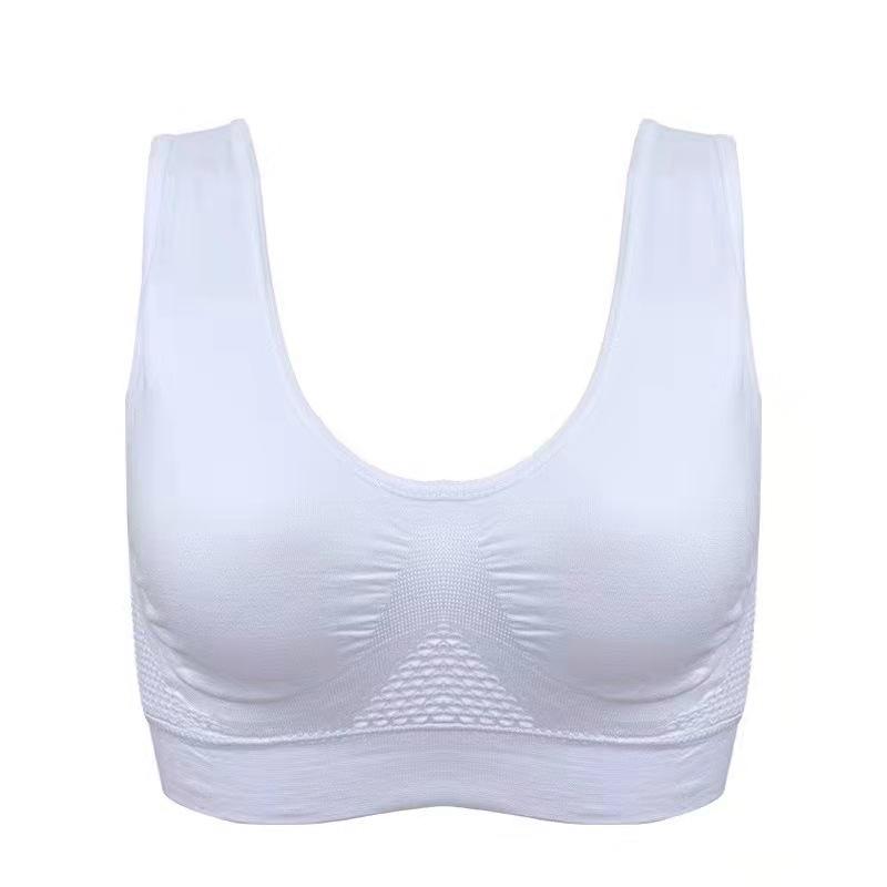 

Спортивный бюстгальтер большого размера с двойным слоем и нагрудными вкладышами - Дышащий жилет для йоги, бега, фитнеса XL