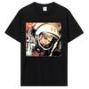 Vintage Poster Astronaut Juri Gagarin Kurzarm Herren T-Shirt Cool Baumwolle Tops Neuheit T-Shirts T-Shirt Herrenbekleidung