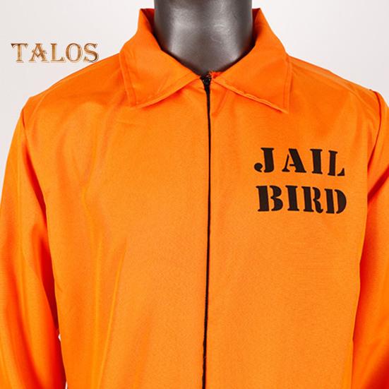 Halloween Prisoner Ολόσωμη φόρμα Cosplay με Manacle Halloween Unisex Παιδιά Ενήλικες Ρόλοι Παίξτε Στολή Μακρυμάνικο Πέτο Φεστιβάλ Φεστιβάλ Πάρτι Παραστάσεις