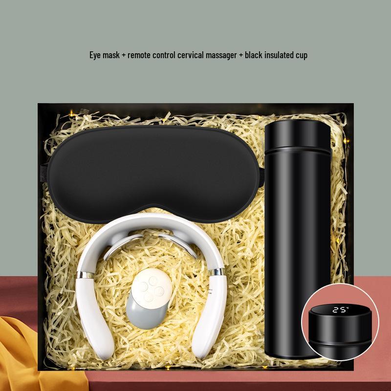 Cervical Spine Massager & Thermos Gift Set for Company Events and Client Souvenirs