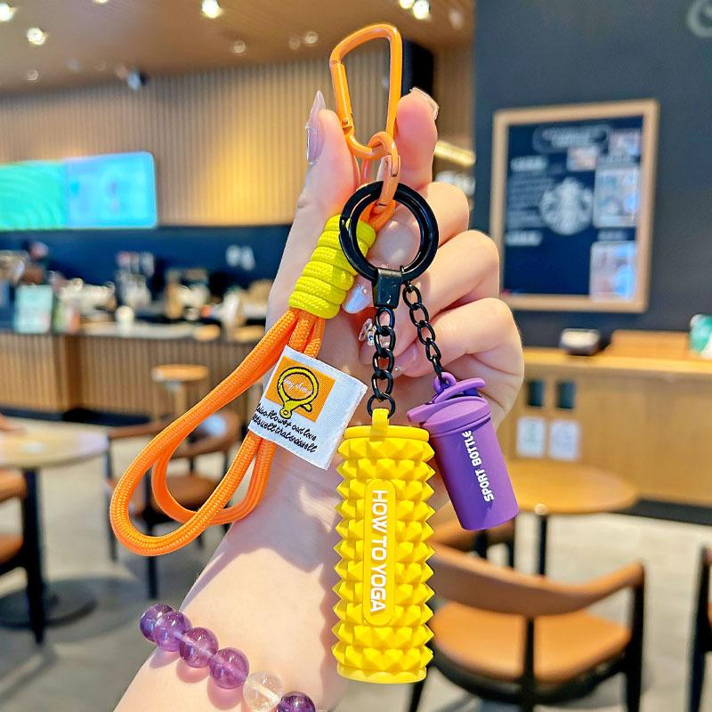 Bag Charm Detachable Barbell Plates Water Cups Simulation Dumbbells  Creative Dopamine Fitness Series Pendant