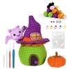 Easy Yarn Halloween Thread Crochet Material Little Green Doll Pumpkin DIY Crochet Kit  Knit Tool