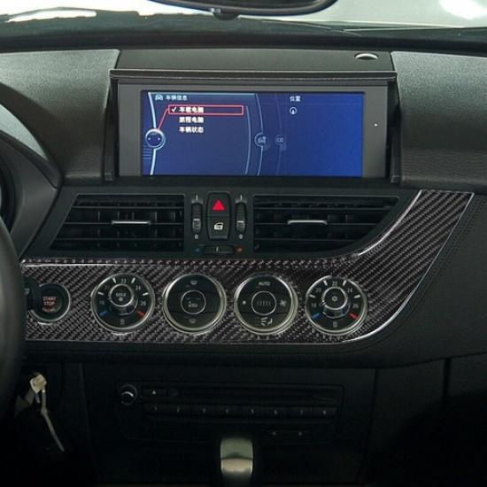 Bright Carboh Fiber Car Front AC Button Frame Cover For BMW Z4 E89 09 10 11 12