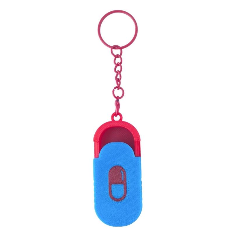 

Miniature Convenient Keychain Pills Box With Smooth Sliding Lid For Vitamins And Small Items Portable Storage Solution 1