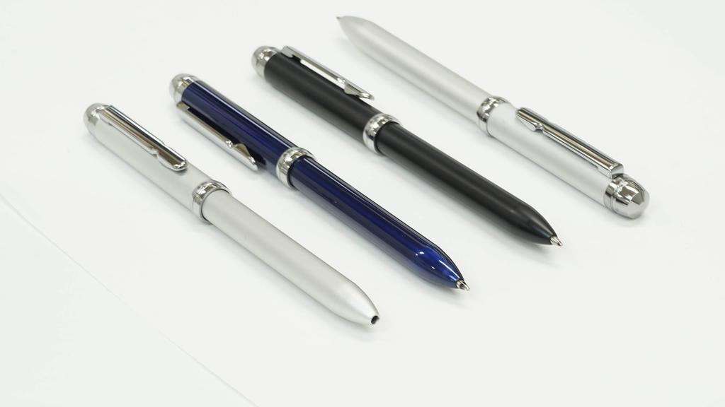 Made in Metallic Rotating Ballpoint Pen Premium Japan, Two-Color Super, Black, Boxed, K7-2CA-1-B