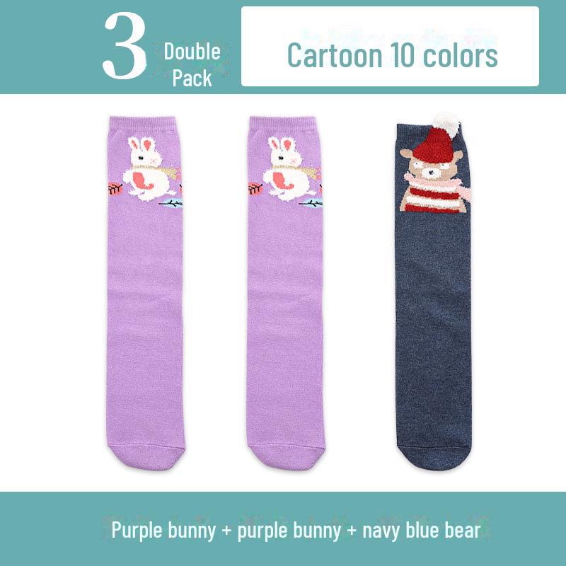 Kinder Cartoon Mittelrohrsocken: Leichte Frühling/Herbst Kniestrümpfe für Mädchen
