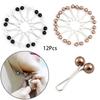 Trendy U-Shaped Colorful Pearl Alloy Brooch 