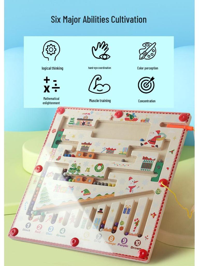 Children's Magnetic Maze Toy: Educational Pen-Control Focus & Color Sorting Game