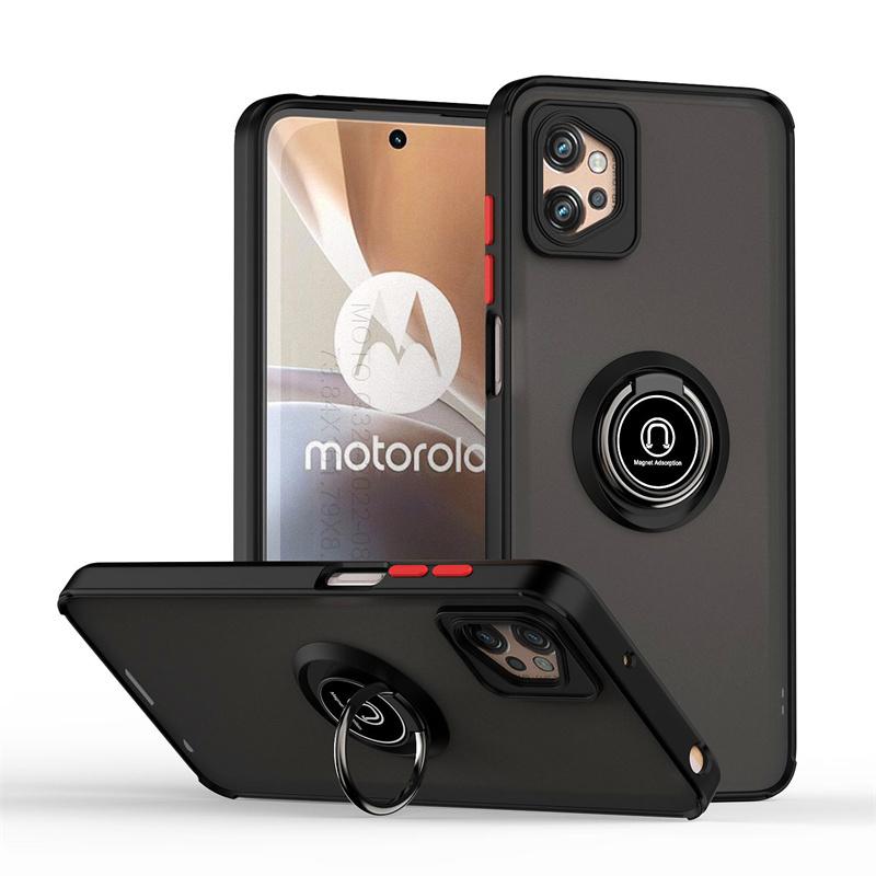 For Motorola Moto G32 Case Shockproof Armor Magnetic Ring Stand Phone Cases For Moto G32 G 32 MotoG32 Matte Hard PC Back Cover