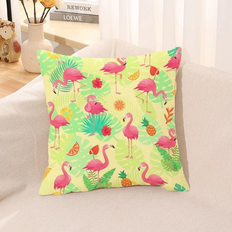 Rosa Flamingo Kissenbezug Kissen für Sofa Quadratisch Auto Suite Zimmer Dekoration