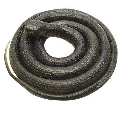 Large Realistic Rubber Snakes Halloween Scary Toy Fake Black Mamba Snake 47in