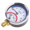 Reliable Dual Scale Mechanical Pressure Gauge with Temperature Monitor Lower Mount Suitable for Floor Heating System