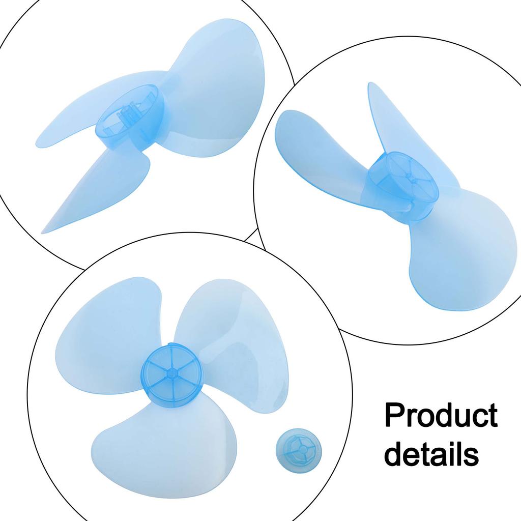 Pala Ventola a 3 Pale Pala Ventola Foro Centrale Rotondo Flusso d'Aria Potente Costruzione Robusta in Plastica Design a Tre Pale Raffreddamento Casa