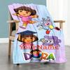 Dora Explorer Customize Text Blanket Throw Customizable Blanket Soft Warm Cozy for Picnics Sofa Bed Home Decor Ideal for All Seasons