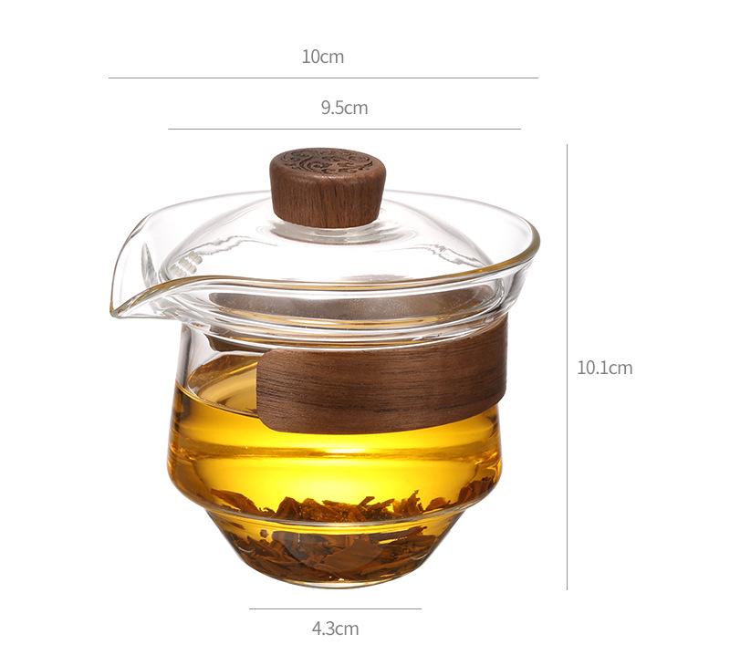 Szklany czajniczek, filiżanka, czajnik, zestaw do herbaty kungfu, przykrywka, miseczka, czarka do herbaty, naczynie do parzenia herbaty, narzędzia do parzenia herbaty, naczynia do herbaty, zestawy czajniczek i filiżanek