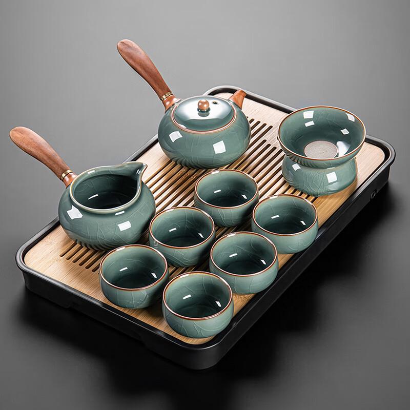 Lainuo Geyao Celadon Side-Handle Tea Set