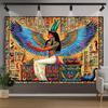 Ancient Egyptian Goddess Isis Tapestry Wall Hanging for Bedroom, Living Room, Dorm, Retro Ethnic Aesthetic Home Decor