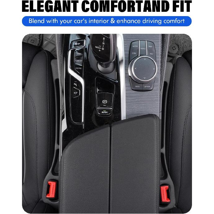 Car Seat Gap Filler, Seat Side Gap Filler With Organizer, 2 In1 Seat Crevice Blocker, Universal Fit Car SUV Truck Fill The Gap Between Seat & Console
