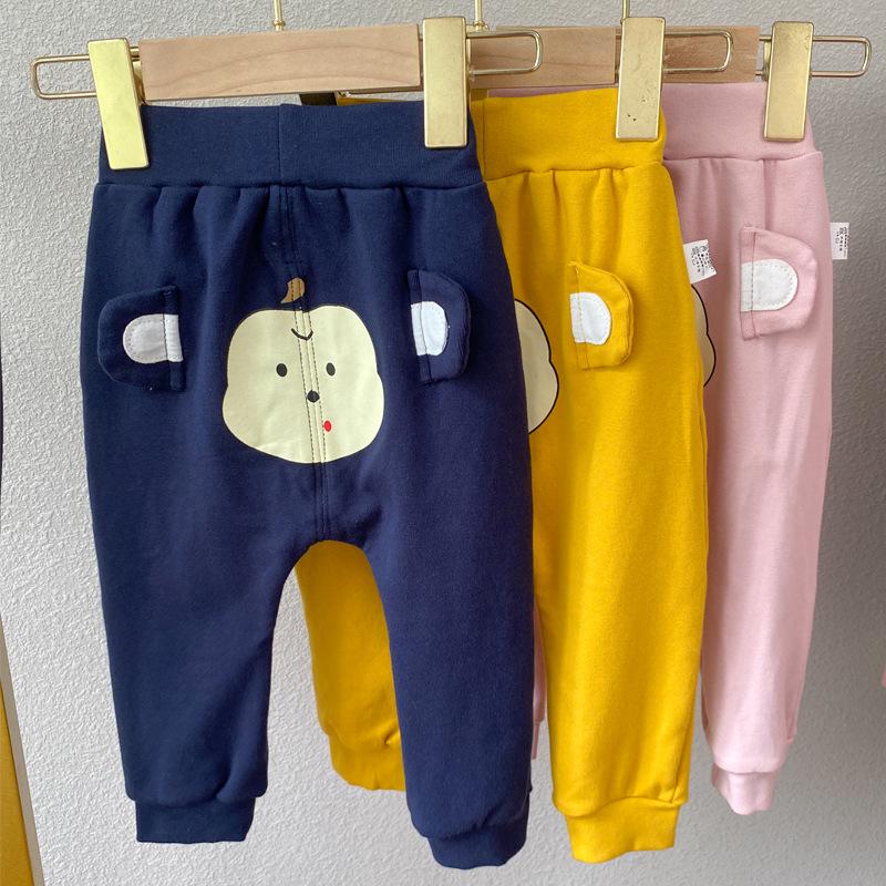 Neue Babyhosen für Jungen und Mädchen für Herbst und Winter, mit offenem Schrittdesign für einfaches Wechseln. Geeignet für 6–8 Monate alte Babys.
