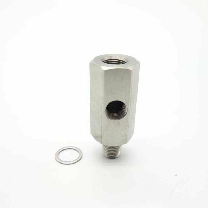 Oil Pressure Sensor M10x1.5 Female To M10x1.5 Male with 1/8 NPT Side Port Hose Motors Turbo Supply Replacement Feed Line Gauge