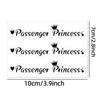 3Pc/Sheet  Transparent Passenger Princess Hello Beautiful Hello Gorgeous Rearview Mirror Decal Car Ornament Car Mirror Sticker