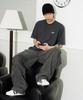 LEMAIN SECOND Back Point Studio Oversized Short Sleeve T-Shirt [Charcoal]