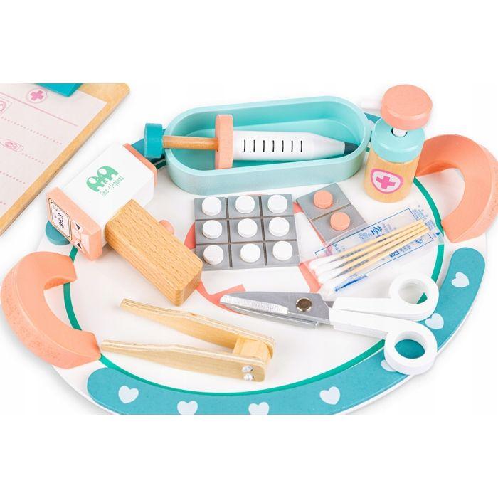 Coffret docteur en bois pour enfants avec accessoires - Kinderplay (KP2940)