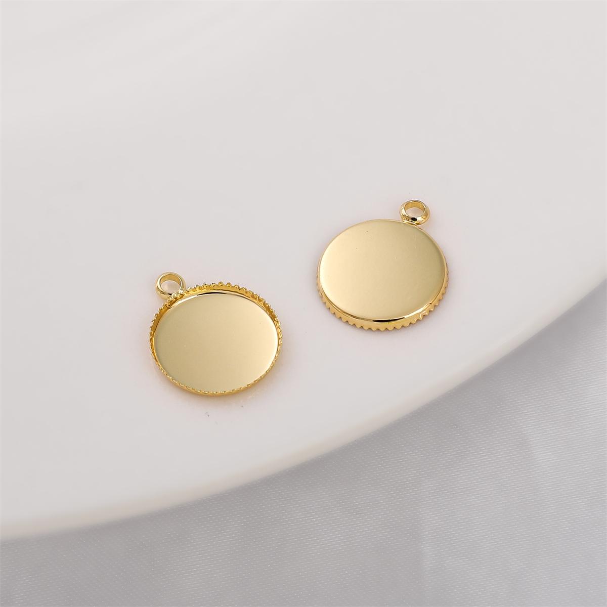 

Мідний плоский лоток для виготовлення ювелірних виробів, аксесуарів для кільця з підвіскою своїми руками inside diameter: 12mm золотий